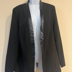 Torrid Black tuxedo style Blazer with Satin Trim